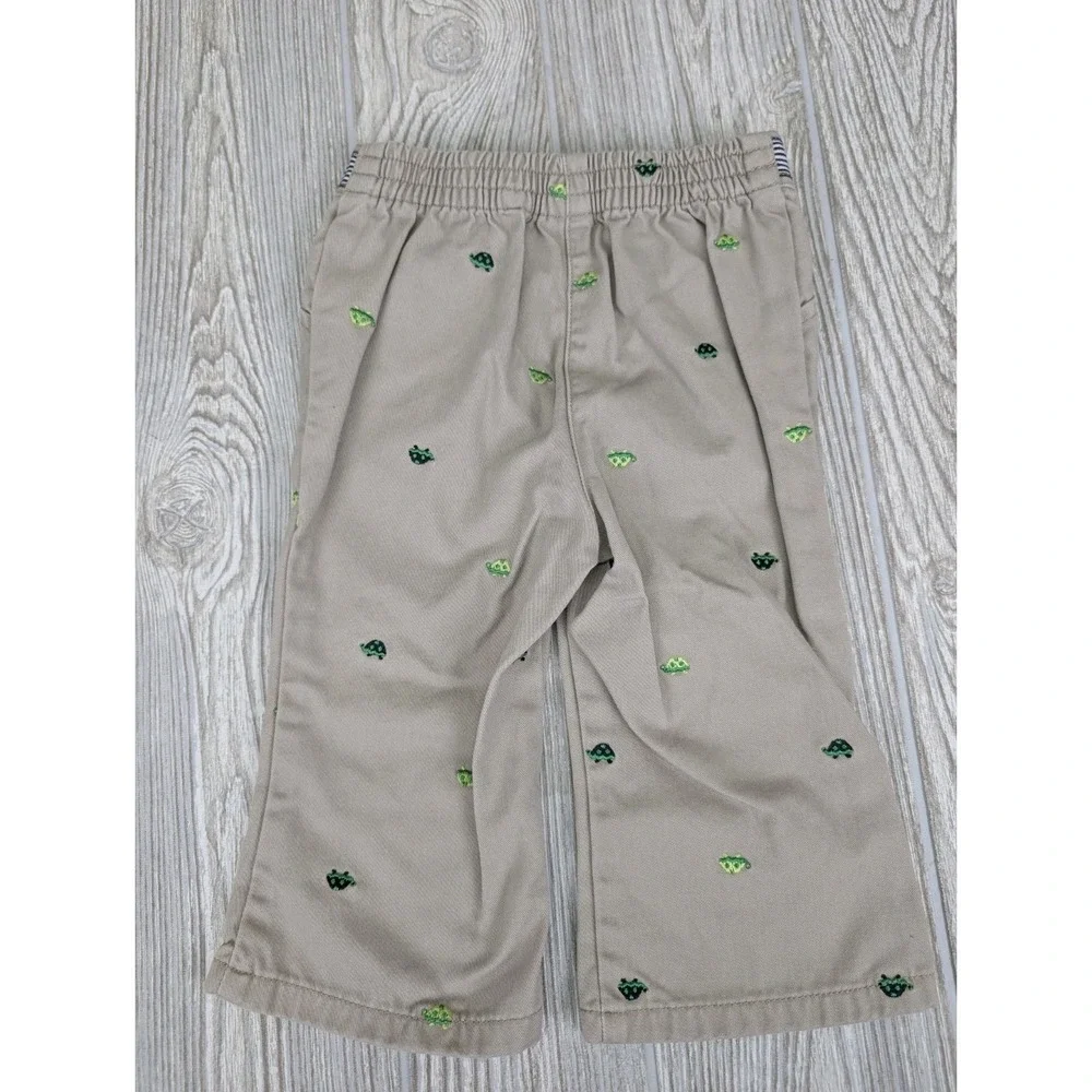 Vintage Gymboree Prep Club Turtle Pants Girls Size 12-18 Months Bow Embroidered
